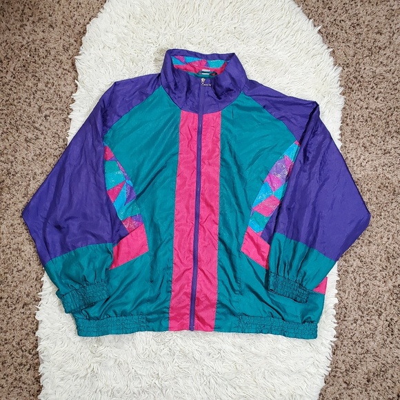 Jackets & Blazers - Vintage Colorblock Full-Zip Windbreaker